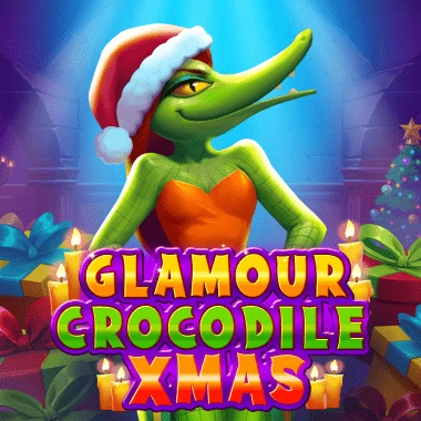 Glamour Crocodile Christmas game tile