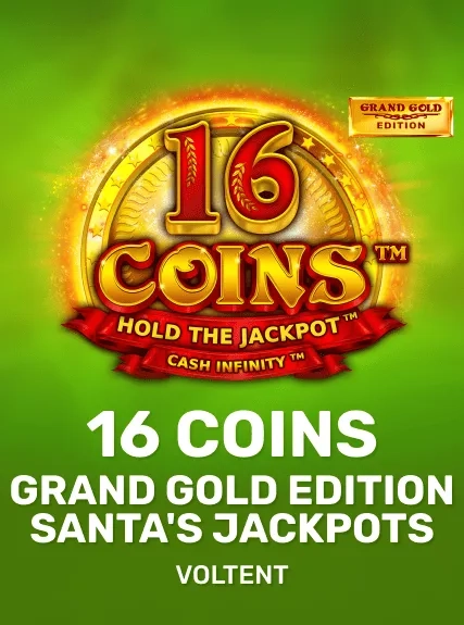 16 Coins Grand Gold Edition Santa's Jackpots game tile