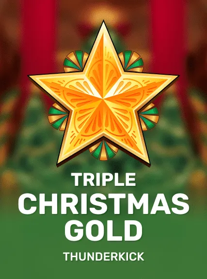 Triple Christmas Gold game tile