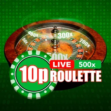 10p Roulette LIVE 500x game tile