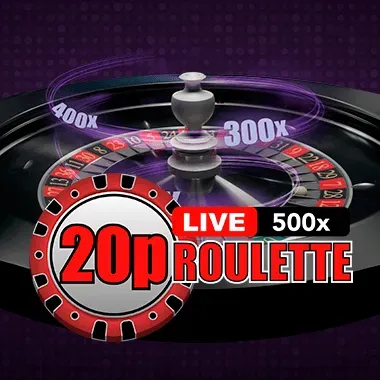 20P Roulette 500X Live game tile
