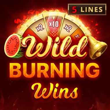 Wild Burning Wins: 5 Lines game tile