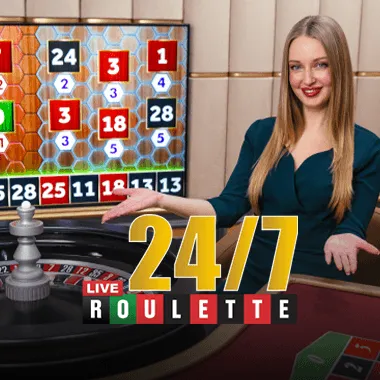 24/7 Live Roulette game tile