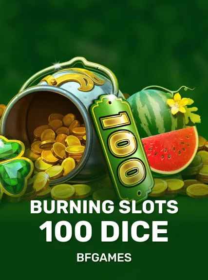 Burning Slots 100 Dice game tile