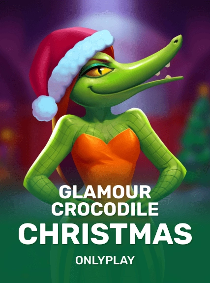 Glamour Crocodile Christmas game tile