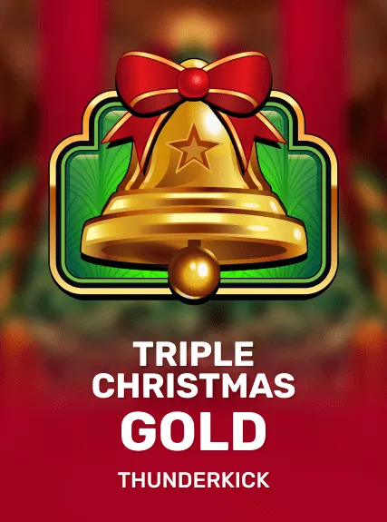 Triple Christmas Gold game tile